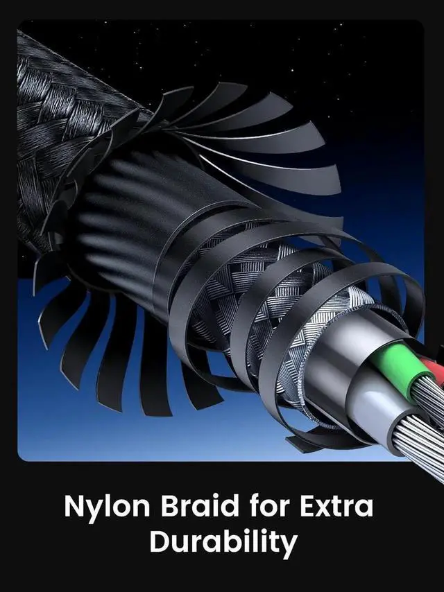 Alt view image 4 of 7 - UGREEN USB C to USB C Cable 3.3FT, 60W 2-Pack USB C Cable Nylon Braided Type C Cord for iPhone 17/16, Galaxy S25/S24/S22, Pixel 8/7, MacBook Air/Pro, Dell XPS, iPad Pro/Mini/Air, Switch, Steam Deck3FT