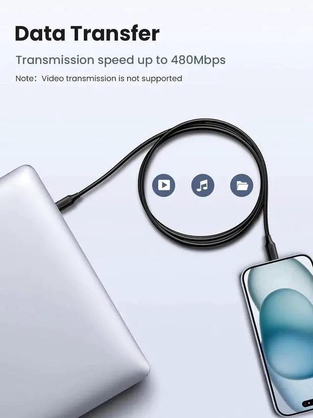 Alt view image 6 of 7 - UGREEN 100W 3-Pack USB C Cable, Fast Charging USB-C Charger Cable Compatible with iPhone 17/17 Plus/17 Pro/17 Pro Max/16, MacBook Pro 2022, iPad Pro 2022, Galaxy S25/S24 Ultra, Pixel, 6.6FT