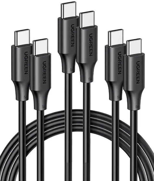 Main image of UGREEN 100W 3-Pack USB C Cable, Fast Charging USB-C Charger Cable Compatible with iPhone 17/17 Plus/17 Pro/17 Pro Max/16, MacBook Pro 2022, iPad Pro 2022, Galaxy S25/S24 Ultra, Pixel, 6.6FT