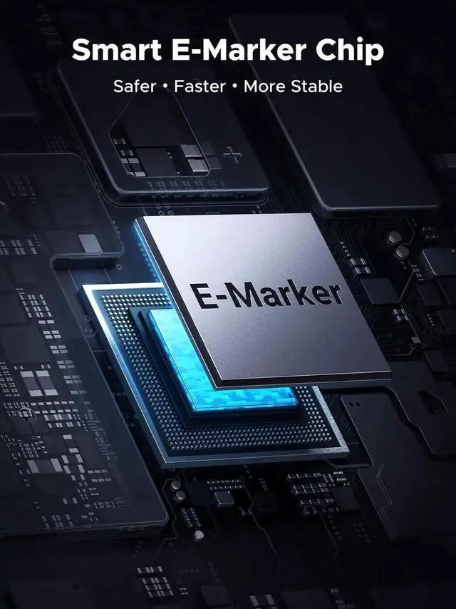 Alt view image 3 of 6 - UGREEN USB C to USB C Cable 240W USB4 Gen4 80Gbps Premium 17K Dual 8K Triple 4K Display PD3.1 Type C Fast Charging Compatible with USB C Monitors, MacBook, iPad, iPhone 17/16/14, 3.3FT