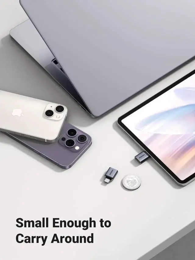 Alt view image 4 of 7 - UGREEN USB C to USB A 3.2 10Gbps OTG Adapter 2 Pack Compatible with iPhone 17 Pro Max Air 16 15 MacBook Air iMac iPad Galaxy Tab S9 S25