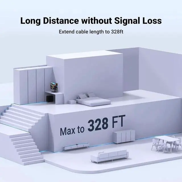 Alt view image 5 of 7 - UGREEN Ethernet Extender 10Gbps, 2 Pack Ethernet Coupler for Cat8 Cat7 Cat6 Cat5 Cable, 328ft Long Distance Extend, Aluminum Alloy Shell, Space Grey
