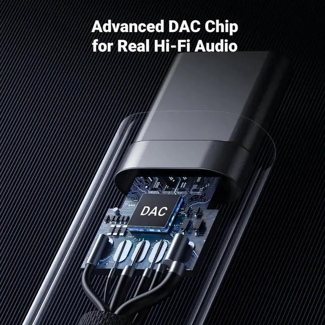 Alt view image 5 of 7 - UGREEN USB C to 3.5mm Audio Adapter, Hi-Res 32bit/384KHz USB C to Aux Dongle HiFi Headphone Jack Cable Cord Compatible with iPhone 17 16 15 Pro Max, Samsung Galaxy S25 Ultra, Pixel 9, iPad Air Mini