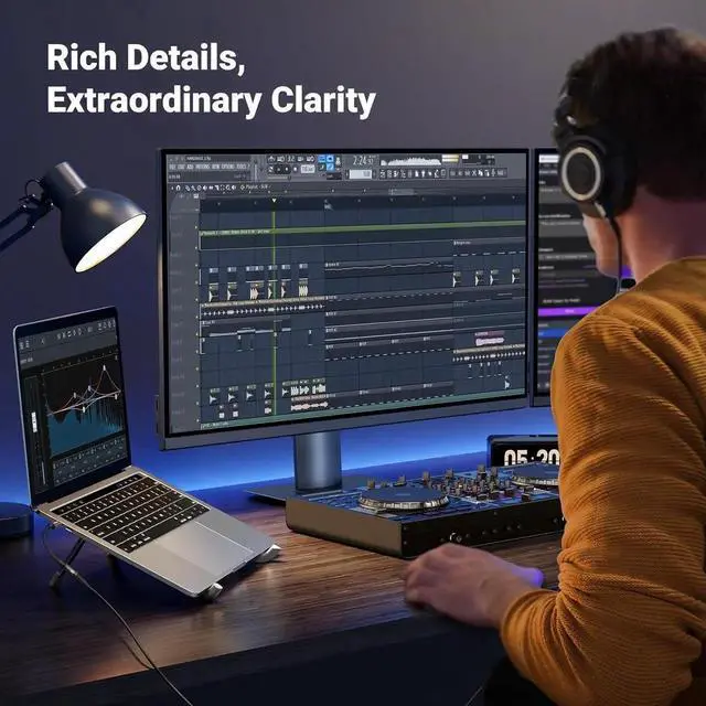 Alt view image 7 of 7 - UGREEN USB C to 3.5mm Audio Adapter, Hi-Res 32bit/384KHz USB C to Aux Dongle HiFi Headphone Jack Cable Cord Compatible with iPhone 17 16 15 Pro Max, Samsung Galaxy S25 Ultra, Pixel 9, iPad Air Mini