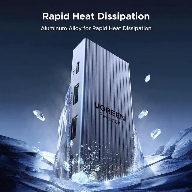 Alt view image 7 of 7 - UGREEN Revodok Pro 6 in 1 USB-C Hub to DisplayPort 4K 60Hz, 100W Power Delivery 10Gbps USB-A and USB-C 3.2 for MacBook Pro/Air, iPad Pro, Thinkpad, Rog Ally and More.