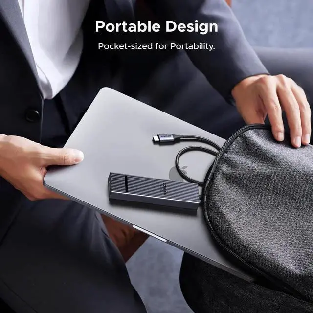 Alt view image 6 of 7 - UGREEN Revodok Pro 6 in 1 USB-C Hub to DisplayPort 4K 60Hz, 100W Power Delivery 10Gbps USB-A and USB-C 3.2 for MacBook Pro/Air, iPad Pro, Thinkpad, Rog Ally and More.