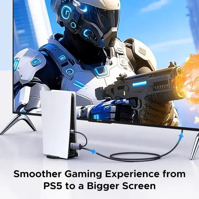 Alt view image 6 of 7 - UGREEN 4K@60Hz Bidirectional HDMI to Displayport Cable Male to Male Adapter DP 1.2, HDCP 2.2, HDMI 1.4 4K@30Hz High Speed for Laptops, PC Compatible with Switch 2/PS5/Xbox/AMD/NVIDIA/Monitor, 6.6FT