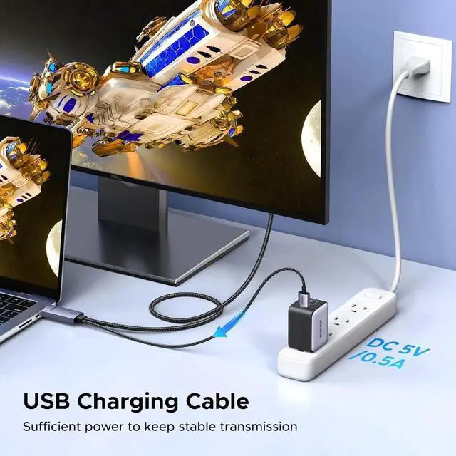 Alt view image 3 of 7 - UGREEN 4K@60Hz Bidirectional HDMI to Displayport Cable Male to Male Adapter DP 1.2, HDCP 2.2, HDMI 1.4 4K@30Hz High Speed for Laptops, PC Compatible with Switch 2/PS5/Xbox/AMD/NVIDIA/Monitor, 6.6FT