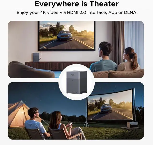 Alt view image 6 of 7 - UGREEN NASync DH4300 Plus 4-Bay Desktop NAS, Support Capacity 120TB (Diskless), Remote Access, AI Photo Album, Beginner Friendly System, 8GB LPDDR4X RAM, 2.5GbE, 4K HDMI, Network Attached Storage