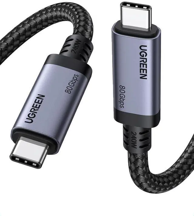 Main image of UGREEN USB C to USB C Cable 240W USB4 Gen4 80Gbps Premium 17K Dual 8K Triple 4K Display PD3.1 Type C Fast Charging Compatible with USB C Monitors, MacBook, iPad, iPhone 17/16/14, 3.3FT