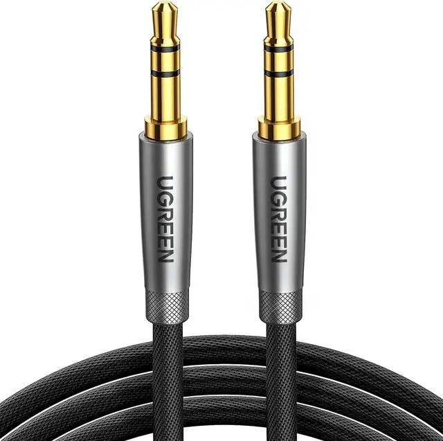 Main image of UGREEN 3.5mm Audio Cable Nylon Braided Aux Cord Male to Male Stereo Hi-Fi Sound for Headphones Car Home Stereos Speakers Tablets Compatible with iPhone iPad iPod Echo More