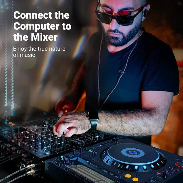 Alt view image 5 of 7 - UGREEN 1/8 to 1/4 Stereo Cable 3.5mm TRS to Dual 6.35mm 1/4 TS Mono Y Splitter Audio Cord Adapter Compatible with iPhone, PC, Computer Sound Card, Mixer, Multimedia Speaker, Home Stereo System 6.6FT