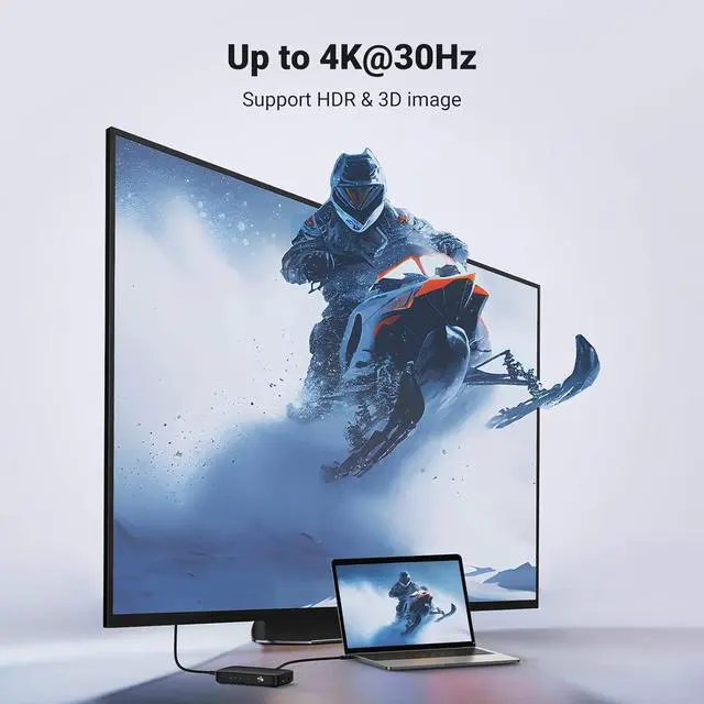 Alt view image 6 of 7 - UGREEN HDMI Switch 3 in 1 Out 4K HDMI Splitter with Remote Supports HDR CEC 3D HDCP1.4 HDMI 3 Port Box Hub 4K 30Hz, Compatible with Switch/Switch 2 PS5 PS4 Xbox Fire Stick Roku Apple TV PC