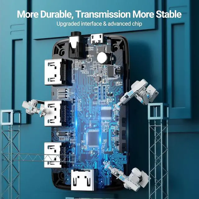 Alt view image 7 of 7 - UGREEN HDMI Switch 3 in 1 Out 4K HDMI Splitter with Remote Supports HDR CEC 3D HDCP1.4 HDMI 3 Port Box Hub 4K 30Hz, Compatible with Switch/Switch 2 PS5 PS4 Xbox Fire Stick Roku Apple TV PC