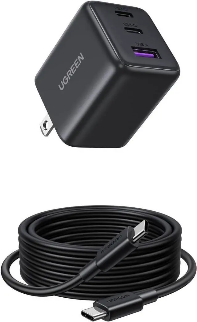 Main image of UGREEN 30W Charger for iPhone 17 Fast Charging, 3 Port GaN Charger Block with 3.3ft USB-C Cable for iPhone 17/Air/16/15/14, Samsung Galaxy S25/S24/S23, Pixel 10/9/8/7, iPad and More, Matt Black