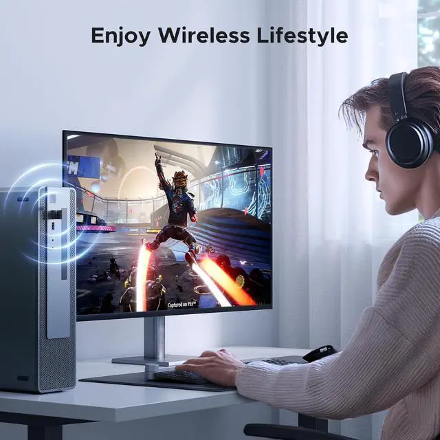 Alt view image 2 of 7 - UGREEN USB Bluetooth Adapter for PC Bluetooth 5.4 Dongle Receiver EDR & BLE, Plug & Play Supports Windows 11/10/8.1, for Desktop, Laptop, Headphone,Keyboard,Mouse, Speakers,Printer