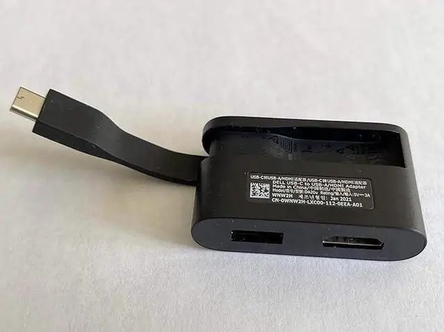 Alt view image 4 of 5 - DA20 USB Type-C To Hdmi Usb Type-A 4K 60Hz For Xps 15 9500 9510 Xps 17 9700 9710, Xps 13, Precision 5750, XPS 15-9500 Laptop XPS 17-9700 Laptop, Precision 5550 Mobile Workstation, Precision 5750