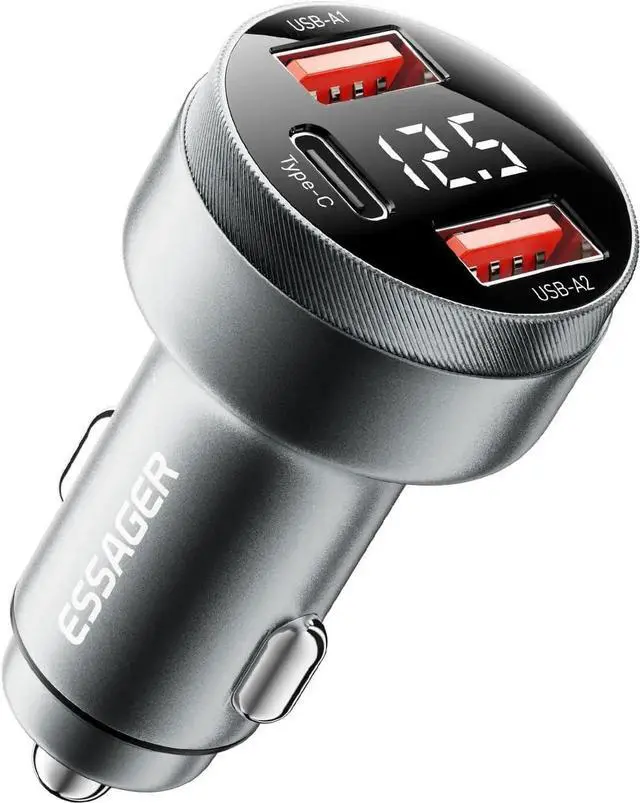 Main image of 80W Super Fast Charging with USB PD/PPS/QC 3.0(Voltmeter&LED Lights) Universal Quick Charge for 12-24V Car Cigarette Lighter Plug,Compatible with iPhone 15 14 13 12,S22 S21 S20