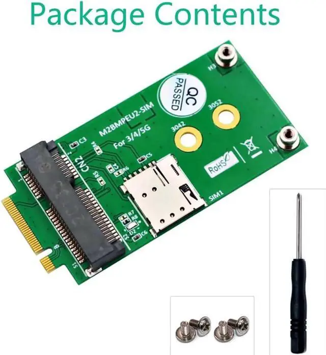 Alt view image 4 of 7 - NGFF M.2 Key B to Mini PCI-E Adapter for 3G/4G/5G GSM LTE Module Mini PCIe Card to Desktop PC (with SIM Card Slot)