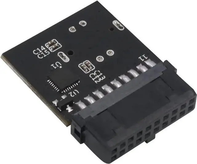 Alt view image 4 of 5 - USB 3.0 (3.1 Gen 2) Internal IDC 20 Pin Motherboard Header to Type E A-Key USB 3.1 20Pin Female Header Converter for Type C Panel Mount Adapter