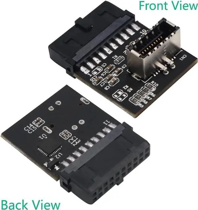 Alt view image 2 of 5 - USB 3.0 (3.1 Gen 2) Internal IDC 20 Pin Motherboard Header to Type E A-Key USB 3.1 20Pin Female Header Converter for Type C Panel Mount Adapter