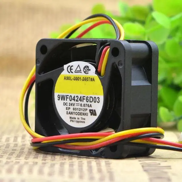 Alt view image 2 of 3 - 9WF0424F6D03 A90L-0001-0507 # a 24V 0.076A 3 wire cooling fan