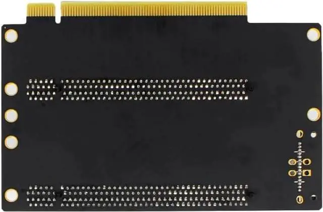 Alt view image 2 of 5 - PCI-E 3.0 x16 1 to 2 Expansion Card Gen3 Split Card PCIe-Bifurcation x16 to x8x8 with 20mm Spaced Slots CPU4P Power Supply Port (with 4Pin Cable Higher)