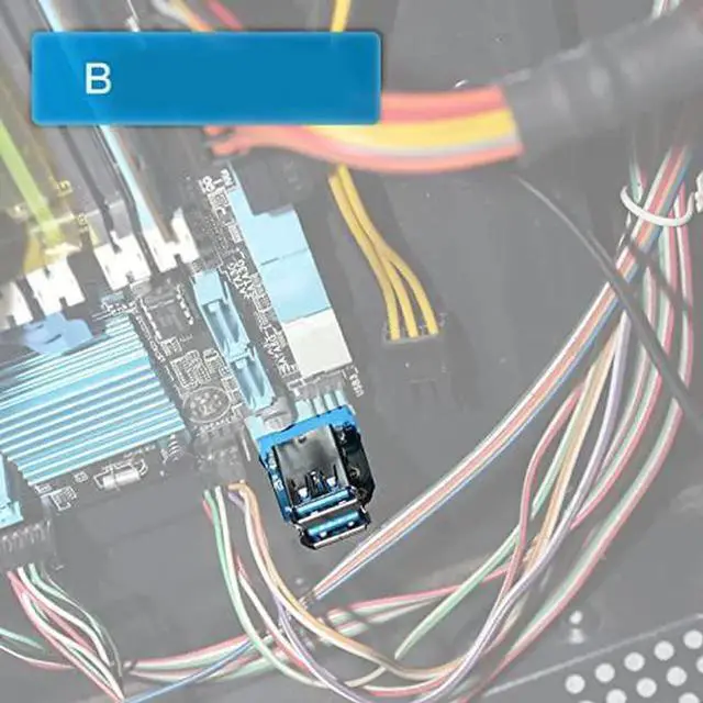 Alt view image 6 of 7 - 20Pin to Dual USB3.0 Adapter Connverter Desktop Motherboard 19 Pin/20P Header to 2 Ports USB 3.0 A Female Connector Card Reader (Vertical Version)