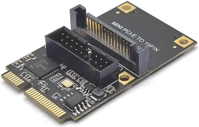 Main image of MINI PCI-Express to 19pin USB3.0 Expansion Card Mini PCI-E to USB3.0 Adapter Riser Card 15pin Sata/4Pin Power(SATA)