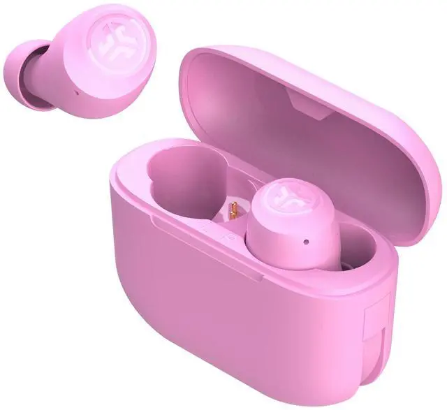 Alt view image 2 of 7 - JLab Go Pop+ True Wireless Earbuds, Pink, Bluetooth, IPX4, Be Aware Mode, Customize Sound, Controls