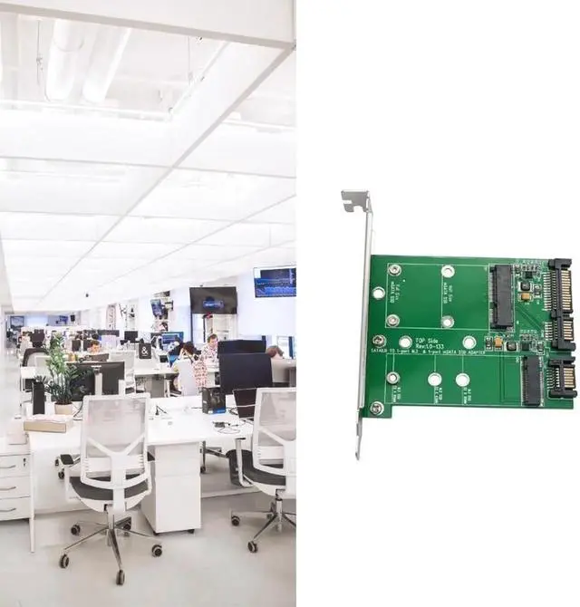 Alt view image 4 of 6 - M.2 NGFF Msata SSD to Sata 3.0 2.5" Adapter M.2 SSD Converter Riser Card for PC Laptop Add On Card up to 6Gdps