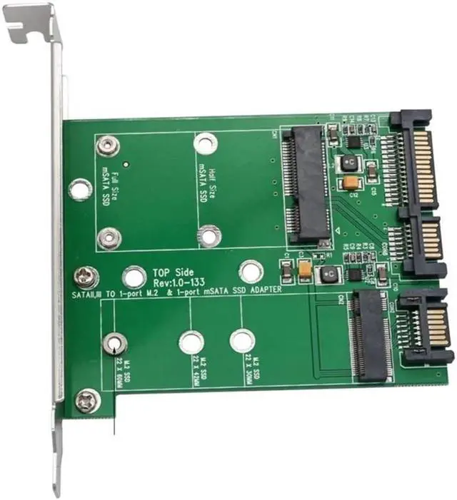 Main image of M.2 NGFF Msata SSD to Sata 3.0 2.5" Adapter M.2 SSD Converter Riser Card for PC Laptop Add On Card up to 6Gdps