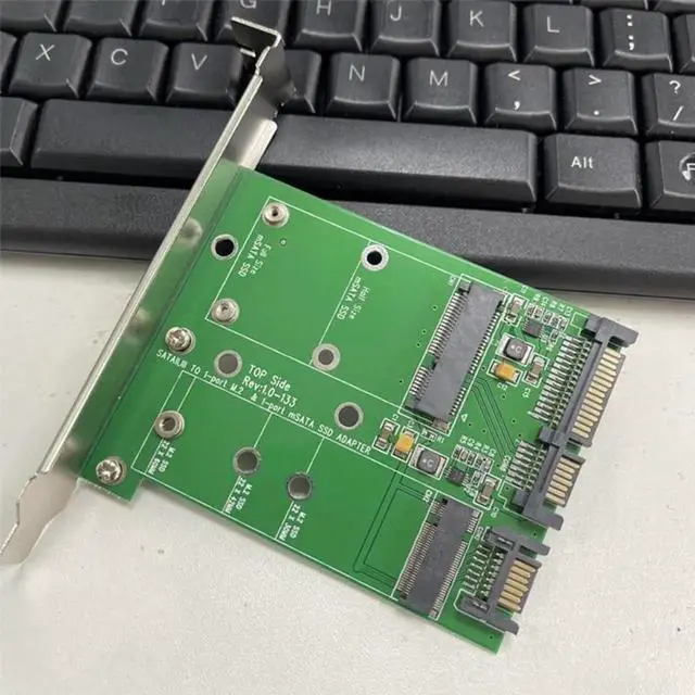 Alt view image 2 of 6 - M.2 NGFF Msata SSD to Sata 3.0 2.5" Adapter M.2 SSD Converter Riser Card for PC Laptop Add On Card up to 6Gdps