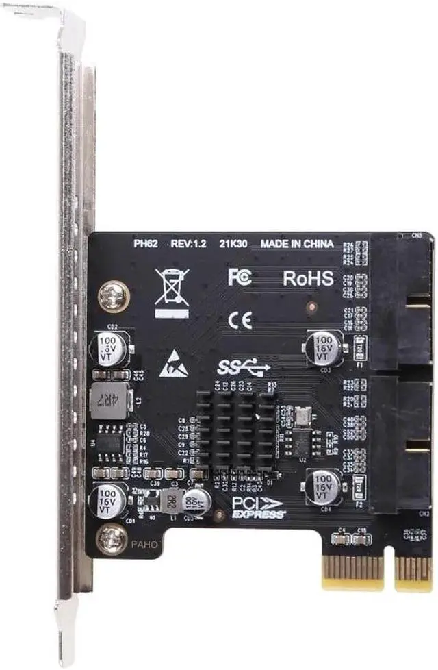 Main image of PCI-E USB 3.0 Expansion Card Adapter 2 Port USB3.0 Hub Internal 19/20 Pin Header PCIE PCI Express to USB3.0 Adapter Card