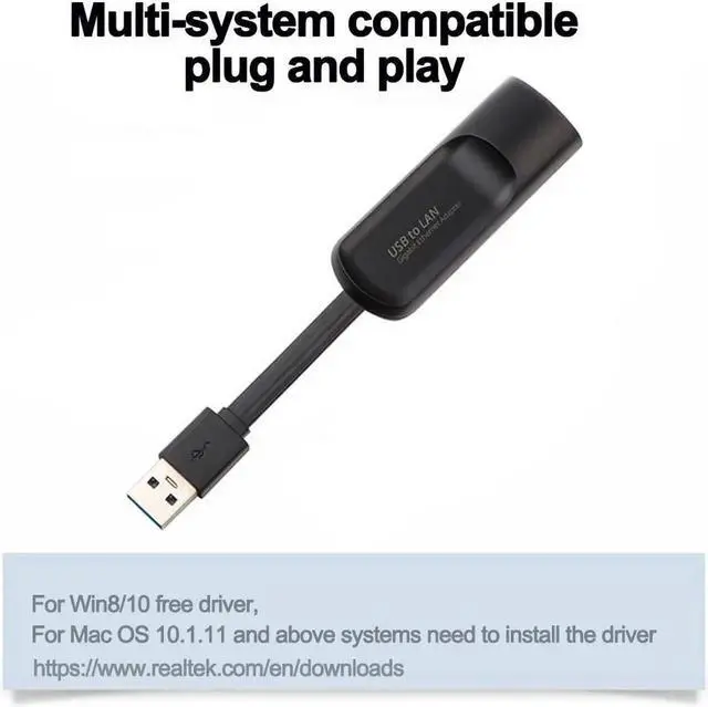 Alt view image 4 of 5 - 1000Mbps Type-C to RJ45 Ethernet Network Card Converter USB 2.5G External Wired Network Card Ethernet Adapter Hub for MacBook