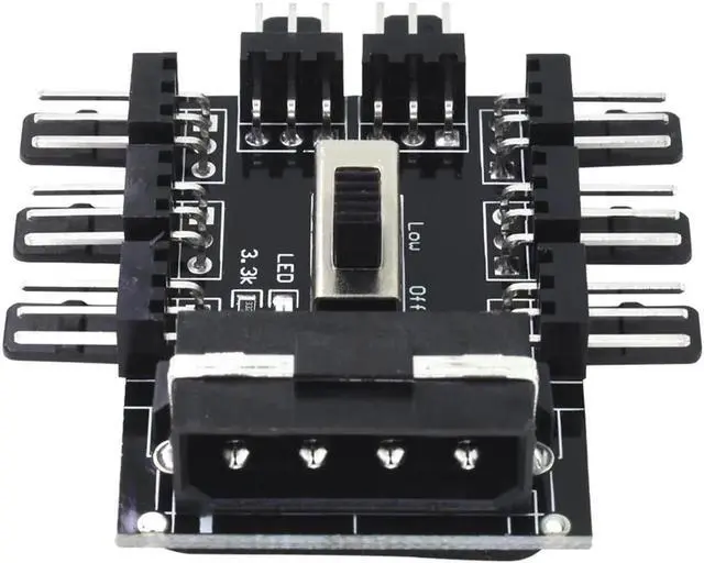 Main image of hot-PC 1 to 8 4Pin Molex Cooler Cooling Fan Hub Splitter Cable PWM 3Pin Power Supply Speed Controller Adapter For PC Mining