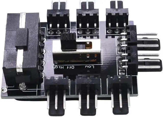 Alt view image 3 of 5 - hot-PC 1 to 8 4Pin Molex Cooler Cooling Fan Hub Splitter Cable PWM 3Pin Power Supply Speed Controller Adapter For PC Mining