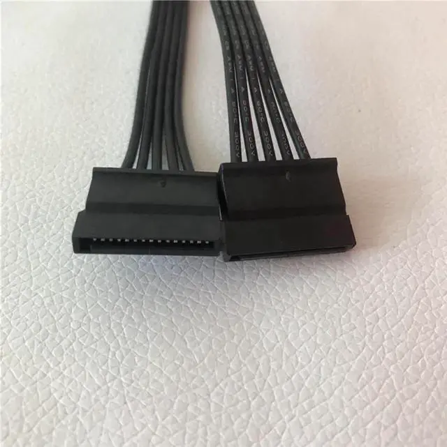 Alt view image 3 of 3 - SATA Female to Female Adapter Power Extension Cable for PC Chassis Motherboard Charger Supply Black 20cm