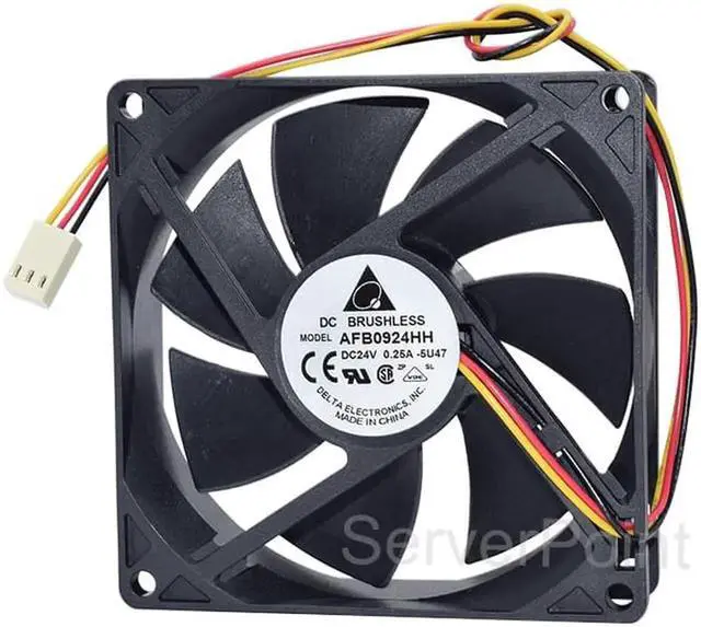 Alt view image 2 of 2 - For AFB0924HH Square Cooling Fan DC 24V 0.25A Three Lines 9025 Cooler Fan