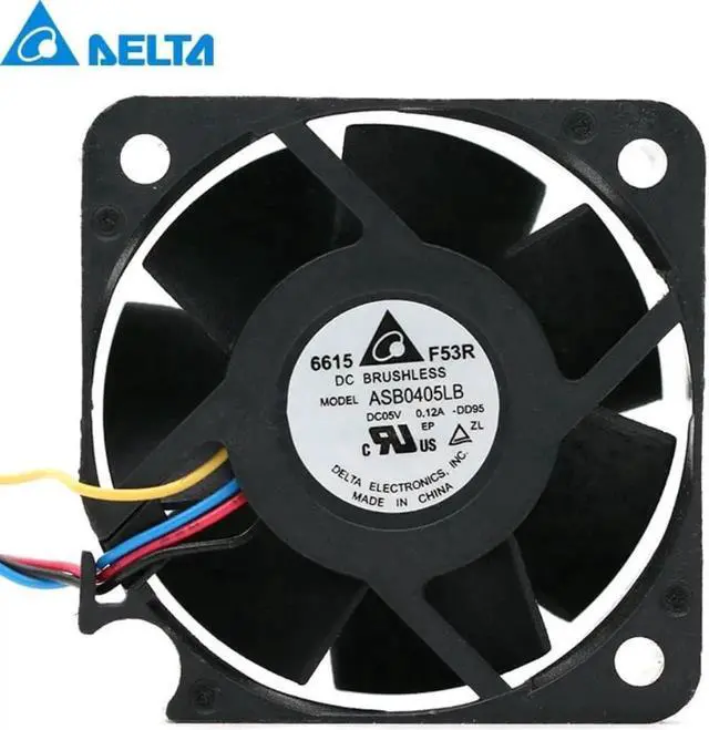 Main image of 1pcs ASB0405LB DC 5V 0.12A 4015 40mm 40x40x15mm Server Square Cooling Fan pwm 4-Pin for delta