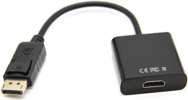 Alt view image 2 of 2 - DisplayPort to HDMI-compatible Adapter Converter Display Port Male DP to Female HD TV Cable Adapter Video Audio For PC TV