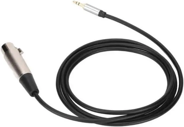 Alt view image 4 of 4 - 1.5m XLR Female to 3.5mm Male Adapter Cable HiFi Plug and Play Sound Line with Shielding for Microphones Mixers Power Amplifiers