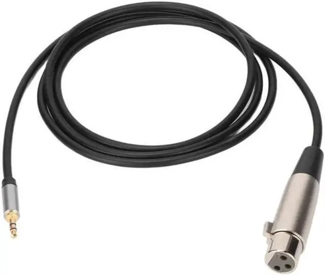 Alt view image 2 of 4 - 1.5m XLR Female to 3.5mm Male Adapter Cable HiFi Plug and Play Sound Line with Shielding for Microphones Mixers Power Amplifiers