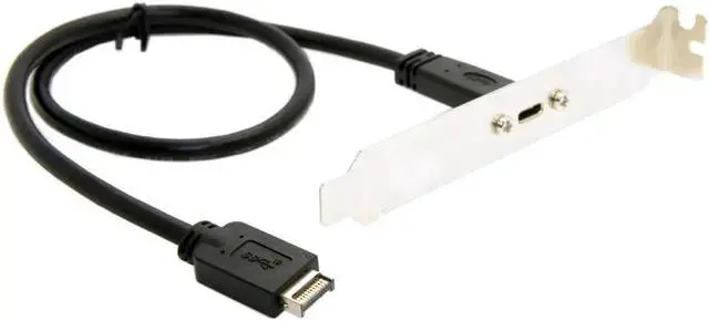 Main image of USB-C Type-C Female to USB 3.1 Front Panel Header Extension Cable 40cm with Panel Mount Screw