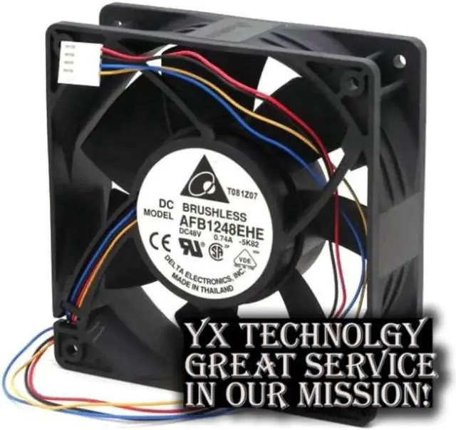 Alt view image 2 of 3 - AFB1248EHE 12038 48V 0.74A 120mm PWM cooling fan speed control of wind capacity for Delta 120*120*38mm