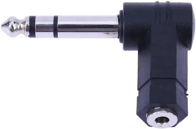 Alt view image 4 of 4 - AUX Headphone Cable90 Degrees 3.5 to 6.35/6.5mm 1/4" Mono Jack Stereo Speaker Audio Adapter Plug 3.5mm TRS Connector Converter