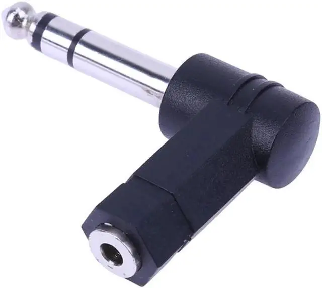 Alt view image 3 of 4 - AUX Headphone Cable90 Degrees 3.5 to 6.35/6.5mm 1/4" Mono Jack Stereo Speaker Audio Adapter Plug 3.5mm TRS Connector Converter