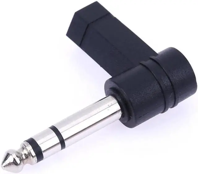 Alt view image 2 of 4 - AUX Headphone Cable90 Degrees 3.5 to 6.35/6.5mm 1/4" Mono Jack Stereo Speaker Audio Adapter Plug 3.5mm TRS Connector Converter