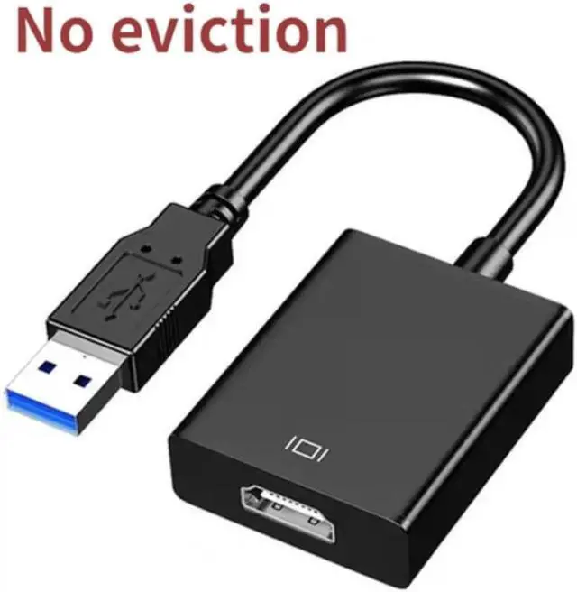 Alt view image 3 of 3 - HD 1080P USB 3.0 to HDMI-compatible Adapter Drive External Graphics Card Cable Audio Video Converter for PC Laptop Monitor