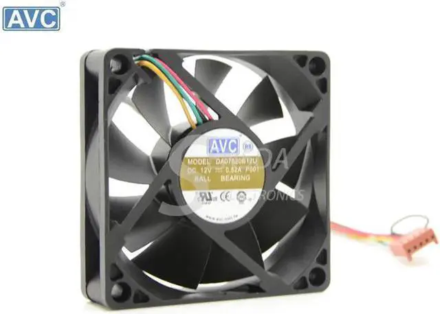 Alt view image 4 of 4 - Wholesale For AVC DA07520B12U 7520 12V 0.52A 4Wire tempreture PWM Speed control computer cpu cooling fan